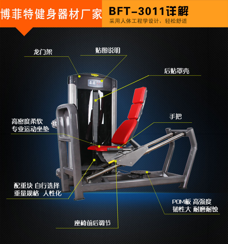 坐式水平蹬腿訓練器